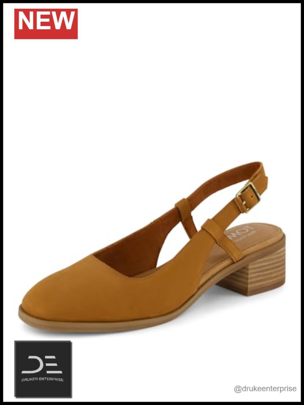 TOMS Jaclyn Slingback Pump Leather Leather-Wrapped Heel Women's